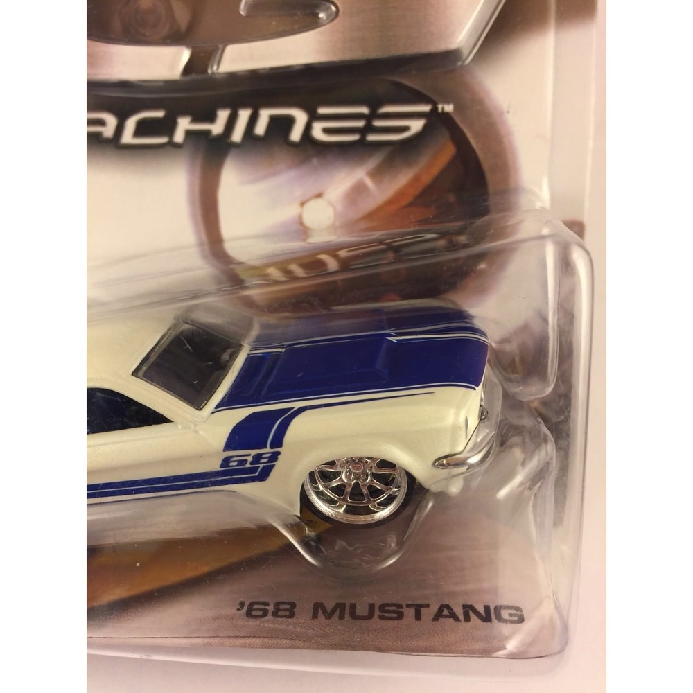 Hot Wheels G Machines '68 1968 Mustang White with Blue Diecast Metal 1/50 2005 - Picture 4 of 8